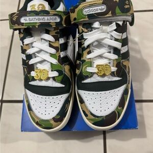 adidas Camouflage Green and White Men's Shoes